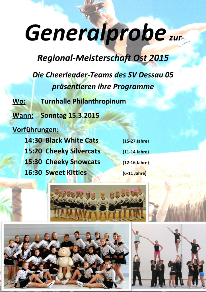 Generalprobe zur Regionalmeisterschaft Ost 2015 Plakat